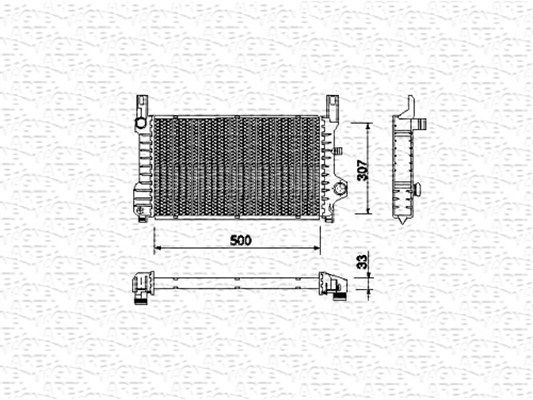 MAGNETI MARELLI radiatorius, variklio aušinimas 350213511000